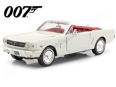 Cochesdemetal.es 1964 Ford Mustang 1/2 Convertible "007 James Bond Contra Goldfinger" Beige 1:24 Motor Max 79852