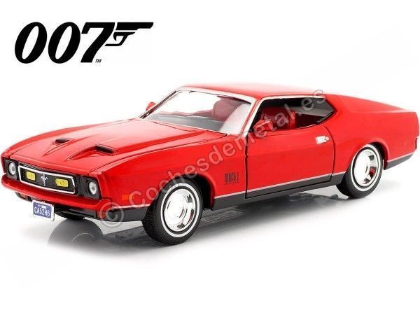 Cochesdemetal.es 1971 Ford Mustang Mach 1 "007 James Bond Diamantes Para la Eternidad" Rojo 1:24 Motor Max 79851