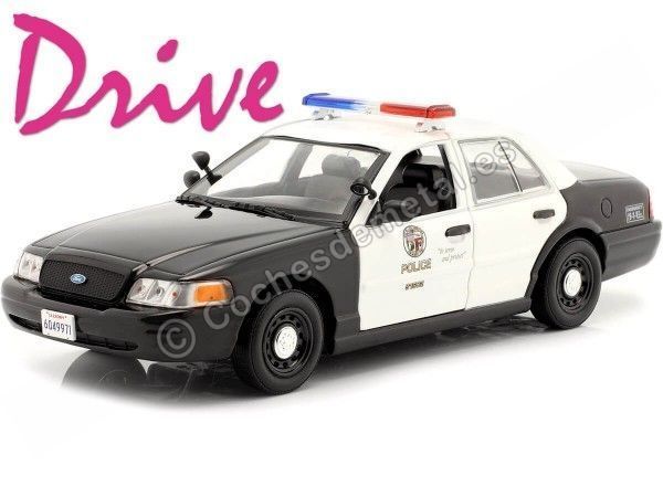 Carsdemetal.es 2001 Ford Crown Victoria Interceptor da polícia de Los Angeles "Drive" 1:24 Greenlight 84143