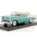 Carsdemetal.es 1955 Chevrolet Bel Air Hard Top Green/Branco "Carros Inesquecíveis" 1:24 Editorial Salvat Es29