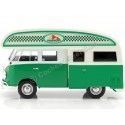 Cochesdemetal.es 1967 Volkswagen Type 2 (T3) Camper de Blanco / Verde 1:24 Motor Max 79592