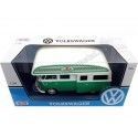 Cochesdemetal.es 1967 Volkswagen Type 2 (T3) Camper de Blanco / Verde 1:24 Motor Max 79592