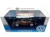 Cochesdemetal.es 1966 Volkswagen Beetle con Tablas de Surf Negro/Madera 1:24 Motor Max 79591