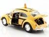 CARSDEMETAL.ES 1966 Volkswagen VW Beetle "Service aéroportuaire" Jaune / Noir 1:24 MOTEUR MAX 79590