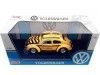 CARSDEMETAL.ES 1966 Volkswagen VW Beetle "Service aéroportuaire" Jaune / Noir 1:24 MOTEUR MAX 79590