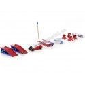 CarsDemetal.es Ensemble d'accessoires de garage "Brock Racing Enterprises (BRE)" Red / Blue / White 1:18 ACME GMP 18959