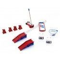 CarsDemetal.es Ensemble d'accessoires de garage "Brock Racing Enterprises (BRE)" Red / Blue / White 1:18 ACME GMP 18959