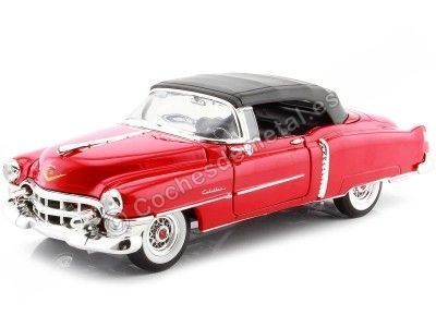 Cochesdemetal.es 1953 Cadillac Eldorado Convertible Soft Top Rojo 1:24 Welly 22414