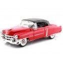 Cochesdemetal.es 1953 Cadillac Eldorado Convertible Soft Top Rojo 1:24 Welly 22414