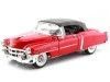 Cochesdemetal.es 1953 Cadillac Eldorado Convertible Soft Top Rojo 1:24 Welly 22414
