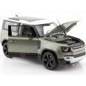 Cochesdemetal.es 2020 Land Rover Defender Green / Blanco 1:26 Welly 24110