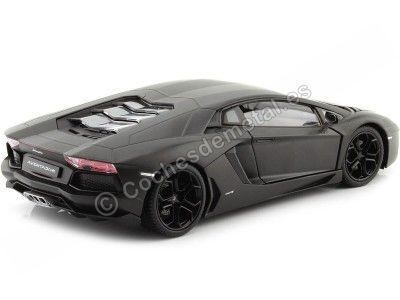 2011 Lamborghini Aventador LP700-4 Negro Mate 1:24 Welly 24033 Cochesdemetal.es 2