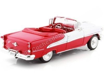 Cochesdemetal.es 1955 Oldsmobile Super 88 Convertible Blanco/Rojo 1:24 Welly 22432 2