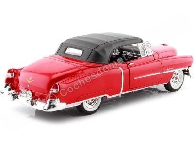 Cochesdemetal.es 1953 Cadillac Eldorado Convertible Soft Top Rojo 1:24 Welly 22414 2