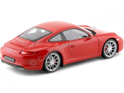 Cochesdemetal.es 2012 Porsche 911 (991) Carrera S Rojo 1:18 Welly 18047 2