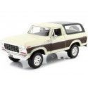 CARSDEMETAL.ES 1978 Ford Bronco Hardtop + Beige / Brown Rechant Roue 1:24 MAX 79371 MOTEUR