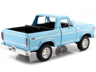 Cochesdemetal.es 1978 Ford Bronco Hardtop Azul / Blanco 1:24 Motor Max 79373 2