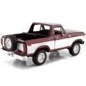 CARSDEMETAL.ES 1978 Ford Bronco OpenTOP + Bordeaux Roue de remplacement / blanc 1:24 MAX 79372 MOTEUR