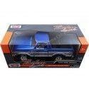 CARSDEMETAL.ES 1978 Ford Bronco OpenTOP + Blue / Silver Rechant Roue 1:24 MOTEUR MAX 79372