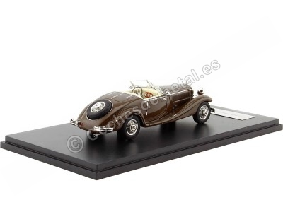 Cochesdemetal.es 1937 Mercedes-Benz 290 Roadster (W18) Marrón Oscuro 1:43 NEO Scale Models 45013 2