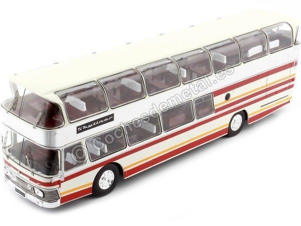 Cochesdemetal.es 1983 Autobús Neoplan NH 22L Skyliner Blanco/Rojo 1:43 IXO Models BUS033LQ