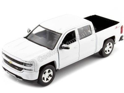 Cochesdemetal.es 2017 Chevrolet Silverado 1500 LT-Z71 Crew Cab Pickup Blanco 1:24 Motor Max 79348