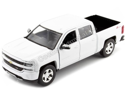 Cochesdemetal.es 2017 Chevrolet Silverado 1500 LT-Z71 CON CAB CAB BLANCO 1:24 MOTOR MAX 79348