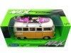 Cochesdemetal.es 1963 Volkswagen VW T1 Bus Con Tabla de Surf Amarillo/Beige 1:24 Welly 22095