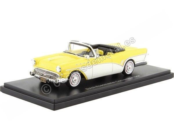 Cochesdemetal.es 1957 Buick Roadmaster Convertible Amarillo/Blanco 1:43 NEO Scale Models 44072