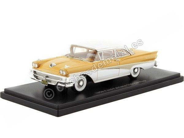 Cochesdemetal.es 1958 Ford Fairlane 500 Hardtop Marrón / Beige 1:43 NEO SCALE Models 47265