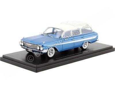 1961 Chevrolet Nomad Station Wagon Azul/Blanco 1:43 NEO Scale Models 46966 Cochesdemetal.es