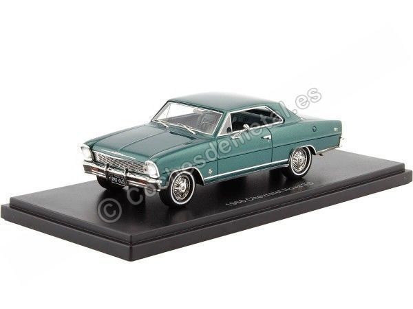 Cochesdemetal.es 1966 Chevrolet New SS Hardtop Metallic Green 1:43 NEO SCALE Models 47235