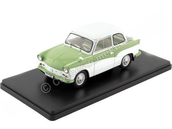 CARSDEMETAL.ES 1957 Trabant P 50 blanc / vert 1:24 Whitebox 124117