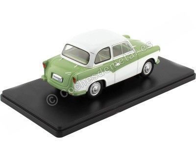 Cochesdemetal.es 1957 Trabant P 50 Blanco/Verde 1:24 WhiteBox 124117 2