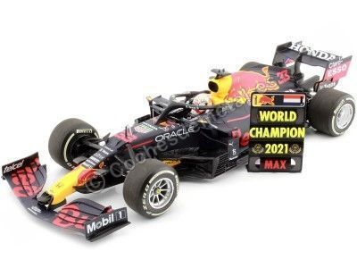 Cochesdemetal.es 2021 Red Bull RB16B Con Pitboard Nº33 Max Verstappen Ganador GP F1 Abu Dhabi y Campeón del Mundo 1:18 Minich...