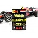 Cochesdemetal.es 2021 Red Bull RB16B Con Pitboard Nº33 Max Verstappen Ganador GP F1 Abu Dhabi y Campeón del Mundo 1:18 Minich...