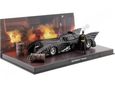 1989 Batman Automobilia Batmobile "Batman Movie" Negro 1:43 Salvat BAT001 Cochesdemetal.es