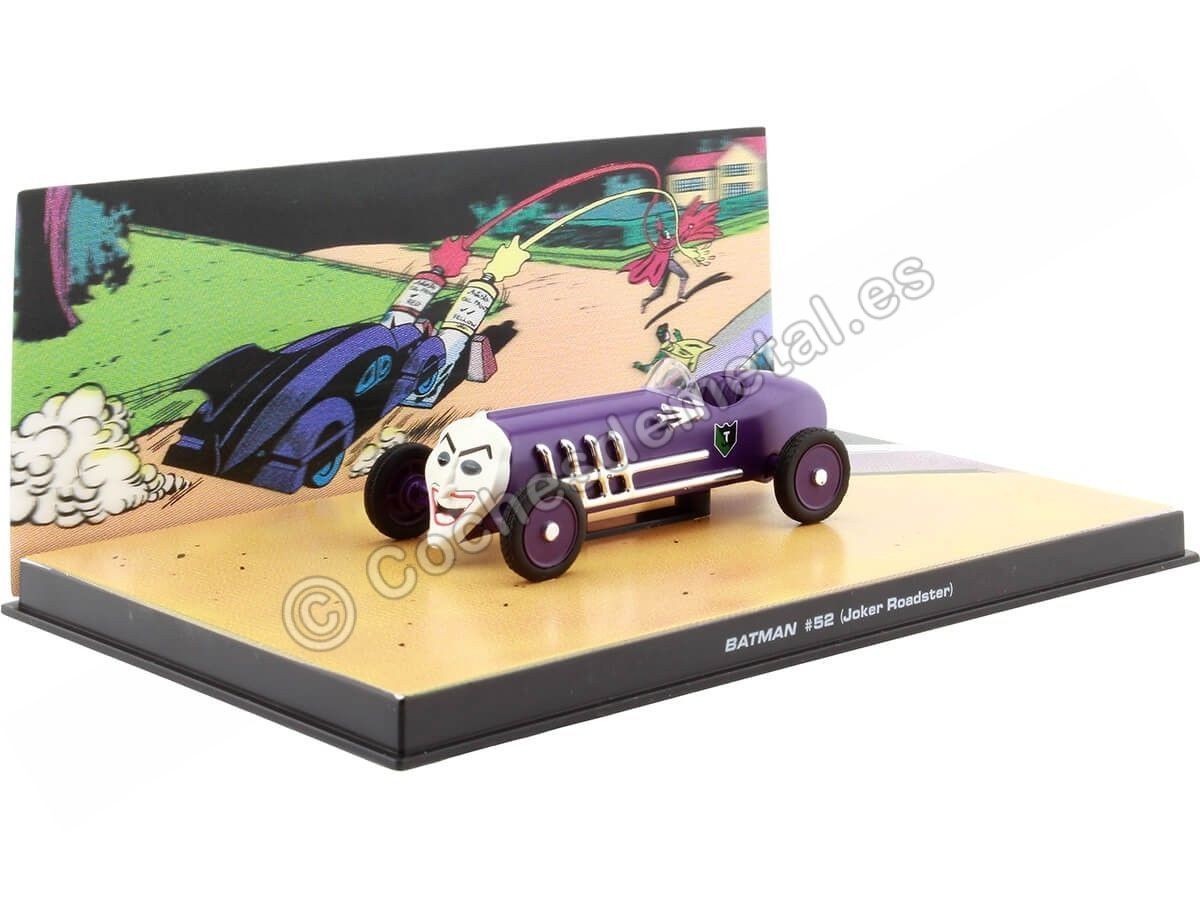 Cochesdemetal.es 1949 Batman Automobilia Batmobile "Nº52 Joker Roadster" Violeta 1:43 Salvat BAT053
