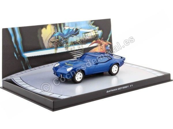 Cochesdememetal.es 2010 Batman Automobilia Batmobile "Odyssey 1" Azul 1:43 enregistré BAT063