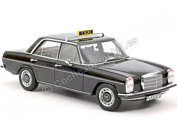 Cochesdemetal.es 1968 Mercedes-Benz 200 TAXI Negro 1:18 Norev HQ 183776
