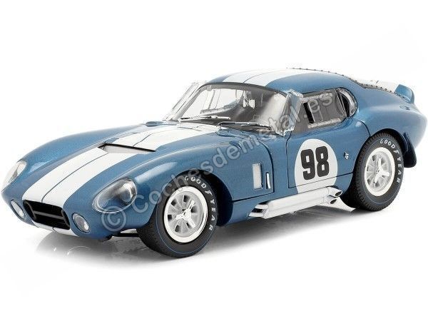 Cochesdemetal.es 1965 Shelby Cobra Daytona Coupe Azul/Blanco 1:18 Shelby Collectibles 130