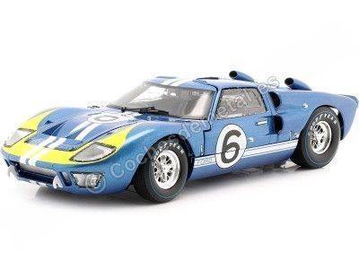 1966 Ford GT40 Mark II Nº6 Bianchi/Andretti 24h LeMans Azul/Amarillo 1:18 Shelby Collectibles 416 Cochesdemetal.es