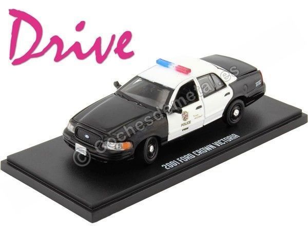 Cochesdemetal.es 2001 Ford Crown Victoria Interceptor Policía de Los Ángeles "Película Drive" 1:43 Greenlight 86609