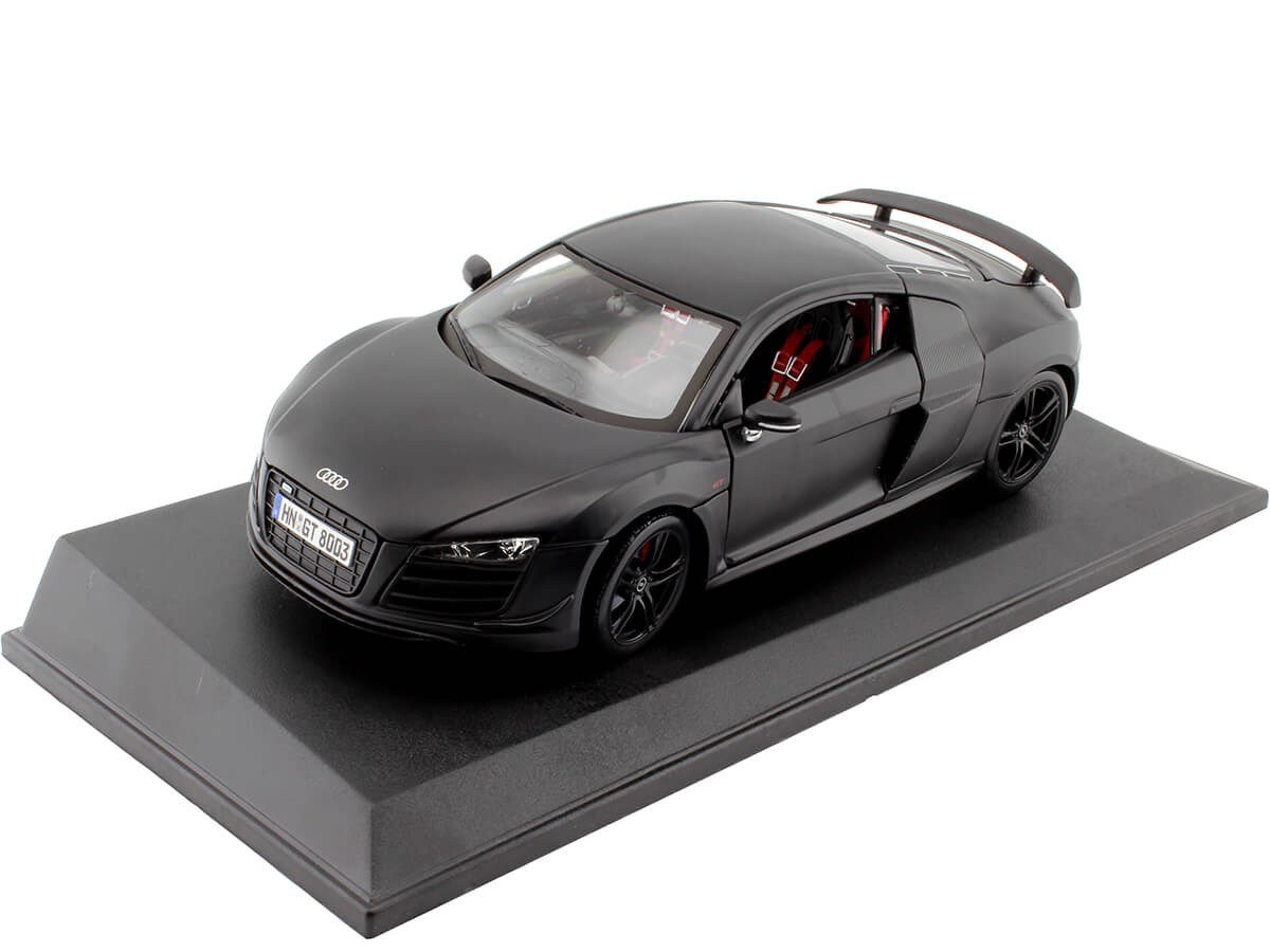  Maisto Audi R8 GT Negro Mate Escala 1:18 Coche Edición Especial  : Arte y Manualidades