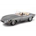 1961 Jaguar Type "E" Cabriolet Gris Metalizado 1:18 Bburago 12046 Cochesdemetal 1 - Coches de Metal 