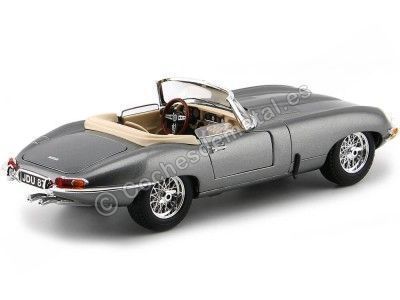 Cochesdemetal.es 1961 Jaguar Type "E" Cabriolet Gris Metalizado 1:18 Bburago 12046 2