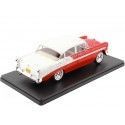 Cochesdemetal.es 1956 Chevrolet Bel Air 4 Puertas Sedan Rojo/Blanco 1:24 WhiteBox 124121