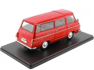 Cochesdemetal.es 1968 Skoda 1203 Microbús Rojo 1:24 WhiteBox 124122 2