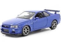 1999 Nissan Skyline GT-R (R34) Blue 1:24 Welly 24108