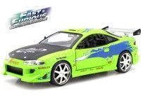 1995 Mitsubishi Eclipse Brian "Fast & Furious" Verde 1:24 Jada Toys 97603